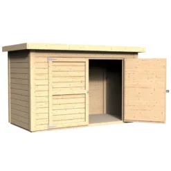 Abri à Vélos En Bois Naturel 2,10m² Cykel + Plancher – Baltic