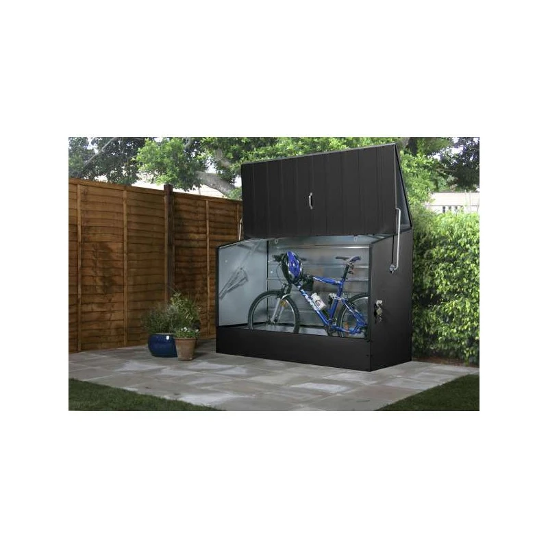 Abri à Vélos En Métal 1750L Anthracite 1,74m² + Kit D'ancrage TRIMETALS 1 Abri à Vélos En Métal 1750L Anthracite 1,74m² + Kit D'ancrage TRIMETALS