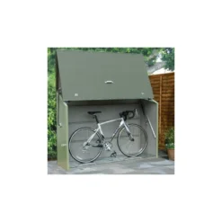 Abri à Vélos En Métal Sesame 1500L Vert 1,41m² TRIMETALS -Jardin Abri Boutique abri a velos en metal sesame 1500l vert 141m trimetals 3