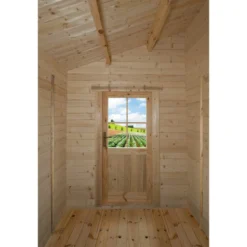 Abri Adossé 5,96m² PLUS En Bois Massif 28mm Gardy Shelter -Jardin Abri Boutique abri adosse 596m plus en bois massif 28mm gardy shelter 2