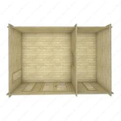 Abri Cloisonné Bois Massif 15m² MODERNE - Madriers 40mm Gardy Shelter -Jardin Abri Boutique abri cloisonne bois massif 15m moderne madriers 40mm gardy shelter 2