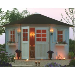 Abri D'angle 7,88m² Nancy En Bois Massif PEFC 28mm + Shingles - SOLID