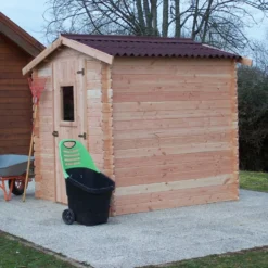 Abri En Douglas DALIA 4,71m² En Madriers 20mm - HABRITA -Jardin Abri Boutique abri dalia 482m en madriers douglas 20mm sans plancher habrita 1 5