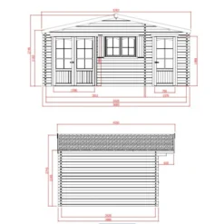 Abri De Jardin 22,04m² En Sapin Blanc FSC 40mm ROSTOCK + Shingles Rouges - SOLID 5 Abri De Jardin 22,04m² En Sapin Blanc FSC 40mm ROSTOCK + Shingles Rouges - SOLID -Jardin Abri Boutique abri de jardin 2204m en sapin blanc fsc 40mm rostock shingles rouges solid 2