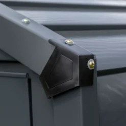 Abri De Jardin 2,4m² Adossé En Acier Galvanisé Anthracite Spacemaker -Jardin Abri Boutique abri de jardin 24m adosse en acier galvanise anthracite spacemaker 5