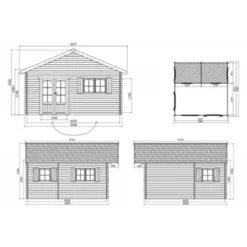 Abri De Jardin 25,81m² En Sapin Blanc FSC 40mm WEEKEND + Shingles Rouges - SOLID -Jardin Abri Boutique abri de jardin 2581m en sapin blanc fsc 40mm weekend shingles rouges solid 2