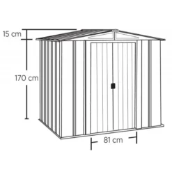 Abri De Jardin 2,5m² Toit Double Pente En Acier Galvanisé Anthracite Spacemaker -Jardin Abri Boutique abri de jardin 25m toit double pente en acier galvanise anthracite spacemaker 4