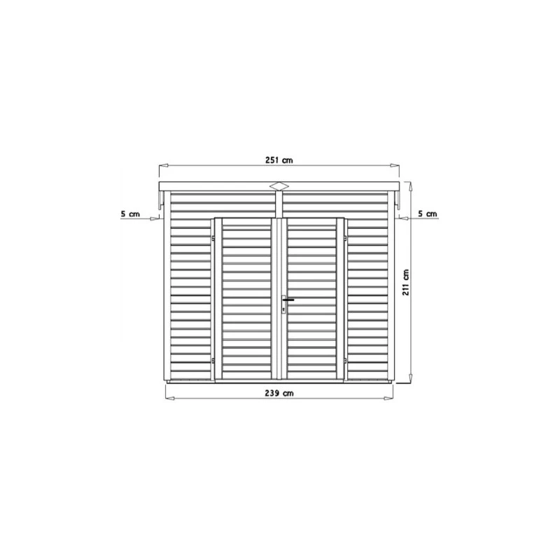 Abri De Jardin 4,31m² Skur 4 + Plancher Traité Peint Gris Baltic 3 Abri De Jardin 4,31m² Skur 4 + Plancher Traité Peint Gris Baltic – Image 3