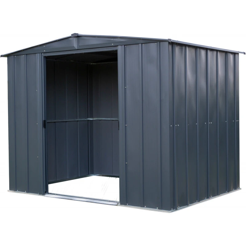 Abri De Jardin 4,58m² Toit Double Pente En Acier Galvanisé Anthracite Spacemaker 3 Abri De Jardin 4,58m² Toit Double Pente En Acier Galvanisé Anthracite Spacemaker – Image 3