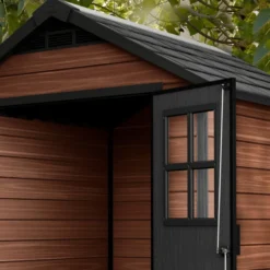 Abri De Jardin 5,12m² En Résine Imitation Bois Newton 757 - KETER -Jardin Abri Boutique abri de jardin 512m en resine imitation bois newton 757 keter 5