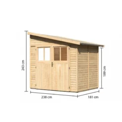 Abri De Jardin Adossé En Bois Certifié 4,18m² Bomlitz 2 - Karibu -Jardin Abri Boutique abri de jardin adosse en bois certifie 418m bomlitz 2 karibu 2