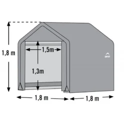 Abri De Jardin Démontable 3,24m² En Acier Et Polyéthylène Gris – Shelter Logic -Jardin Abri Boutique abri de jardin demontable 324m en acier et polyethylene gris shelter logic 4