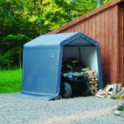 Abri De Jardin Démontable 5,76m² En Acier Et Polyéthylène Gris – Shelter Logic -Jardin Abri Boutique abri de jardin demontable 576m en acier et polyethylene gris shelter logic 3