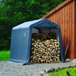 Abri De Jardin Démontable 5,76m² En Acier Et Polyéthylène Gris – Shelter Logic -Jardin Abri Boutique abri de jardin demontable 576m en acier et polyethylene gris shelter logic 4