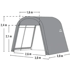 Abri De Jardin Démontable 9m² à Toit Arrondi En Acier Et Polyéthylène Gris – Shelter Logic -Jardin Abri Boutique abri de jardin demontable 9m a toit arrondi en acier et polyethylene gris shelter logic 5