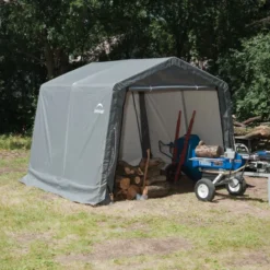 Abri De Jardin Démontable 9m² En Acier Et Polyéthylène Gris – Shelter Logic -Jardin Abri Boutique abri de jardin demontable 9m en acier et polyethylene gris shelter logic 5