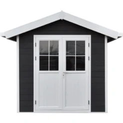 Abri De Jardin En Bois Composite 28mm Anthracite 4,77m² PREMIUM - Woodlife Garden -Jardin Abri Boutique abri de jardin en bois composite 28mm anthracite 477m premium woodlife garden 2