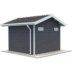 Abri De Jardin En Bois Composite 28mm Anthracite 7,78m² PREMIUM - Woodlife Garden -Jardin Abri Boutique abri de jardin en bois composite 28mm anthracite 778m premium woodlife garden 3