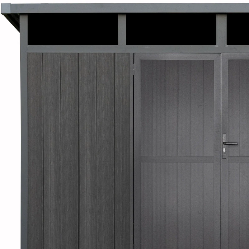 Abri De Jardin En Bois Composite 28mm Anthracite 8,09m² GORDON Skylight - Woodlife Garden 3 Abri De Jardin En Bois Composite 28mm Anthracite 8,09m² GORDON Skylight - Woodlife Garden – Image 3