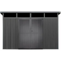 Abri De Jardin En Bois Composite 28mm Anthracite 8,09m² GORDON Skylight - Woodlife Garden