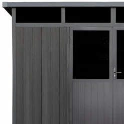 Abri De Jardin En Bois Composite 28mm Anthracite 8,09m² WINSTON Skylight - Woodlife Garden -Jardin Abri Boutique abri de jardin en bois composite 28mm anthracite 809m winston skylight woodlife garden 2