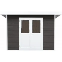 Abri De Jardin En Bois Composite 28mm Anthracite 9m² PREMIUM Toit Plat - Woodlife Garden 8 Abri De Jardin En Bois Composite 28mm Anthracite 9m² PREMIUM Toit Plat - Woodlife Garden -Jardin Abri Boutique abri de jardin en bois composite 28mm anthracite 9m premium toit plat woodlife garden 2