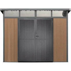 Abri De Jardin En Bois Composite 28mm Aspect Bois 6,69m² GORDON Skylight - Woodlife Garden