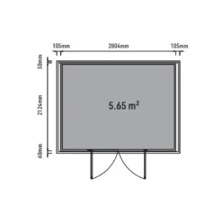 Abri De Jardin En Bois Composite 28mm Aspect Bois 6,69m² WINSTON Skylight - Woodlife Garden -Jardin Abri Boutique abri de jardin en bois composite 28mm aspect bois 669m winston skylight woodlife garden 2