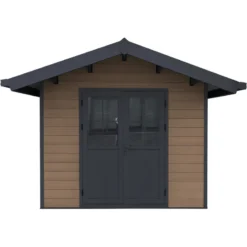 Abri De Jardin En Bois Composite 28mm Aspect Bois 7,78m² PREMIUM - Woodlife Garden -Jardin Abri Boutique abri de jardin en bois composite 28mm aspect bois 778m premium woodlife garden 2