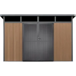 Abri De Jardin En Bois Composite 28mm Aspect Bois 8,09m² GORDON Skylight - Woodlife Garden