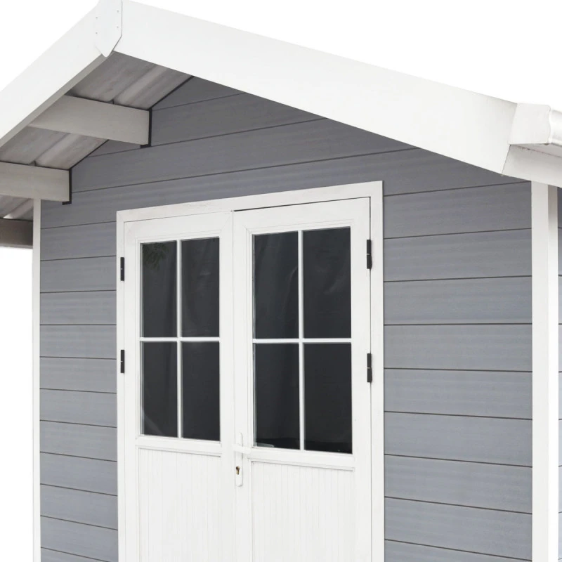Abri De Jardin En Bois Composite 28mm Gris Clair 7,78m² PREMIUM - Woodlife Garden 4 Abri De Jardin En Bois Composite 28mm Gris Clair 7,78m² PREMIUM - Woodlife Garden – Image 4