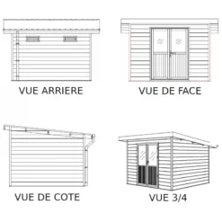 Abri De Jardin En Bois Composite 28mm Gris Clair 9m² PREMIUM Toit Plat - Woodlife Garden -Jardin Abri Boutique abri de jardin en bois composite 28mm gris clair 9m premium toit plat woodlife garden 4
