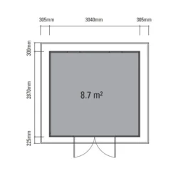 Abri De Jardin En Bois Composite 28mm Gris Clair 9m² PREMIUM Toit Plat - Woodlife Garden -Jardin Abri Boutique abri de jardin en bois composite 28mm gris clair 9m premium toit plat woodlife garden 5