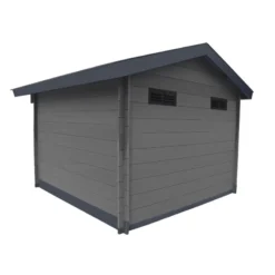 Abri De Jardin En Bois Composite 28mm Gris Foncé 14,44m² Double Porte Alu Et Double Vitrage - WoodLife Garden -Jardin Abri Boutique abri de jardin en bois composite 28mm gris fonce 1444m double porte alu et double vitrage woodlife 3