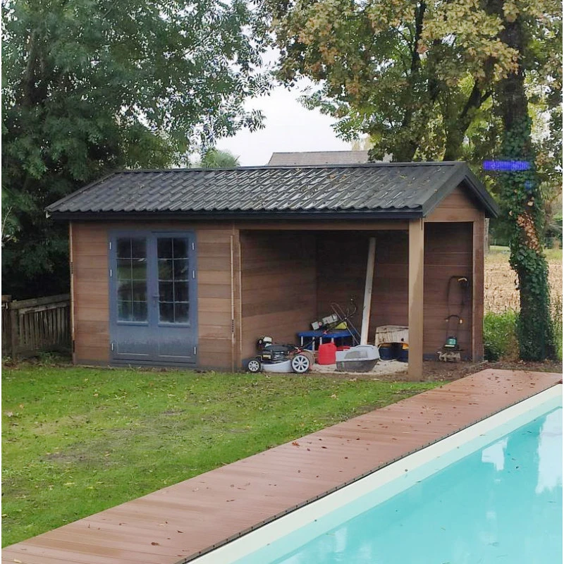 Abri De Jardin En Bois Composite Bois Vieilli 9m² + 9m² Terrasse - Woodlife Garden 1 Abri De Jardin En Bois Composite Bois Vieilli 9m² + 9m² Terrasse - Woodlife Garden