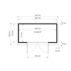 Abri De Jardin En Bois Gris Clair 3,49m² Skur 2 + Plancher – Baltic -Jardin Abri Boutique abri de jardin en bois gris clair 349m skur 2 plancher baltic 2