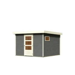 Abri De Jardin En Bois Gris Terre 9,24m² Freiburg 6 - Karibu -Jardin Abri Boutique abri de jardin en bois gris terre 924m freiburg 6 karibu 2