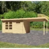 Abri De Jardin En Bois Massif 11,49m² Bastrup 8 Avec Appentis 300cm – Karibu