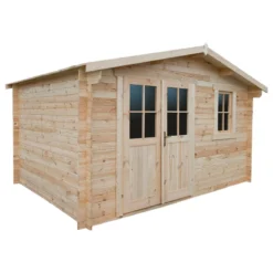 Abri De Jardin En Bois Massif 12m² PLUS - Madriers 28mm Gardy Shelter