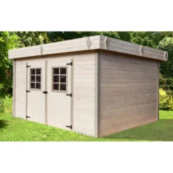 Abri De Jardin En Bois Massif 16,77m² Monopente – Madriers 28mm – Toiture En Bac Acier – Habrita -Jardin Abri Boutique abri de jardin en bois massif 1677m monopente madriers 28mm toiture en bac acier habrita 2