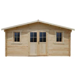 Abri De Jardin En Bois Massif 16m² PLUS - Madriers 28mm Gardy Shelter -Jardin Abri Boutique abri de jardin en bois massif 16m plus madriers 28mm gardy shelter 4