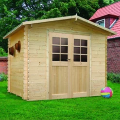 Abri De Jardin En Bois Massif 19mm Amberg Porte Double 7,39m² SOLID