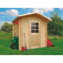 Abri De Jardin En Bois Massif 19mm Essen Porte Simple 3,92m² SOLID