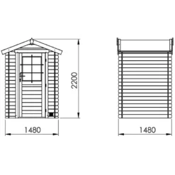 Abri De Jardin En Bois Massif 2,2m² HURON – Madriers 19mm – Forest Style 7 Abri De Jardin En Bois Massif 2,2m² HURON – Madriers 19mm – Forest Style -Jardin Abri Boutique abri de jardin en bois massif 22m huron madriers 19mm forest style 2