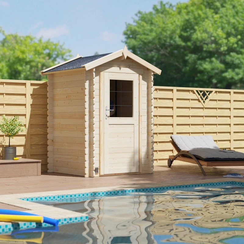 Abri De Jardin En Bois Massif 2,2m² HURON – Madriers 19mm – Forest Style 1 Abri De Jardin En Bois Massif 2,2m² HURON – Madriers 19mm – Forest Style