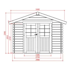 Abri De Jardin En Bois Massif 28mm Chartres Porte Double 7,09m² SOLID -Jardin Abri Boutique abri de jardin en bois massif 28mm chartres porte double 709m solid 2