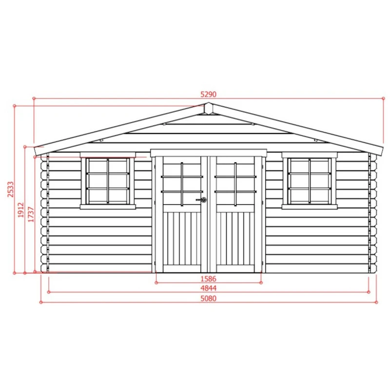 Abri De Jardin En Bois Massif 28mm Douai Avec Double Porte 15,16m² - SOLID 3 Abri De Jardin En Bois Massif 28mm Douai Avec Double Porte 15,16m² - SOLID – Image 3