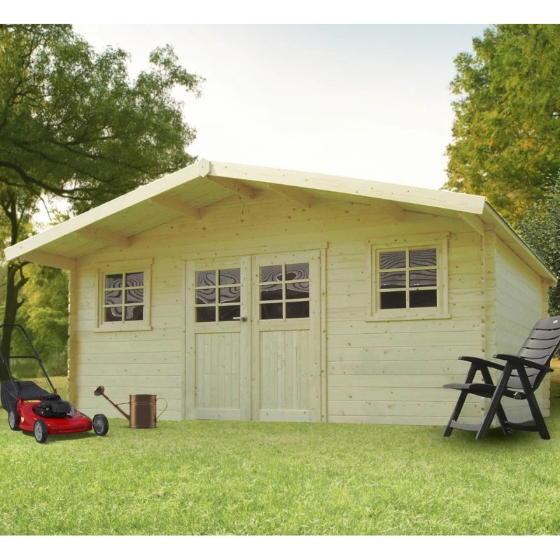 Abri De Jardin En Bois Massif 28mm Douai Avec Double Porte 15,16m² - SOLID 1 Abri De Jardin En Bois Massif 28mm Douai Avec Double Porte 15,16m² - SOLID