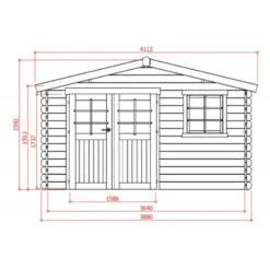 Abri De Jardin En Bois Massif 34mm Salzburg Avec Double Porte 11,56m² - SOLID -Jardin Abri Boutique abri de jardin en bois massif 34mm salzburg avec double porte 1156m solid 2