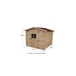 Abri De Jardin En Bois Massif 4,08m² – Madriers 20mm - Habrita -Jardin Abri Boutique abri de jardin en bois massif 38m madriers 20mm 3